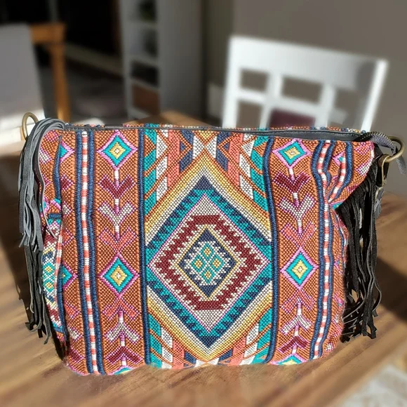 🚫SOLD🚫 HLV Cranberry black leather Boho bag - Picture 9 of 9